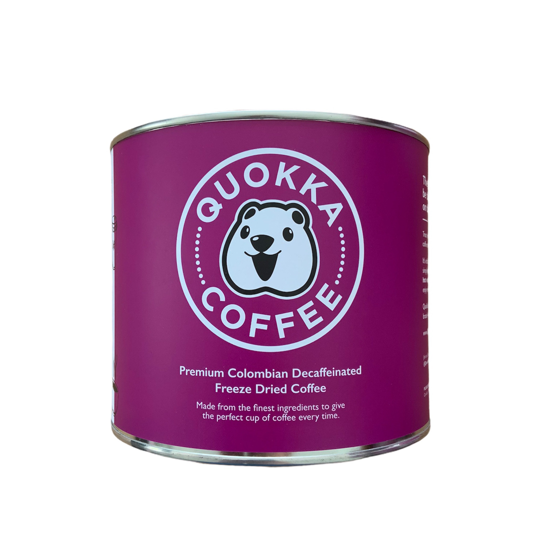 Quokka Decaf - 500g Tin - Decaffeinated Colombian Instant Coffee
